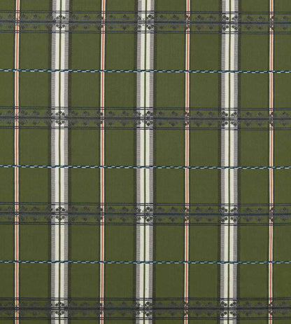 Hanover Check Fabric by Morris & Co Forest