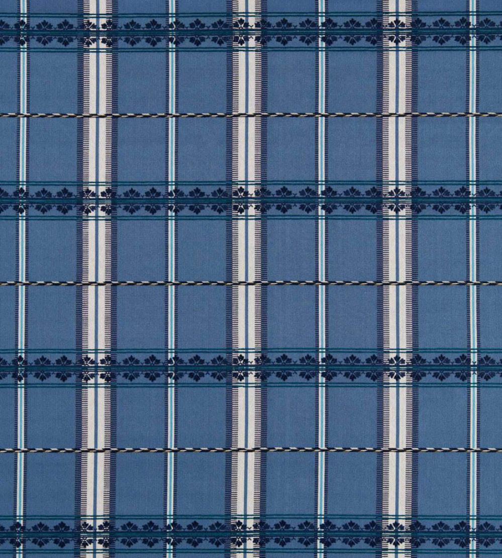 Hanover Check Fabric by Morris & Co Indigo