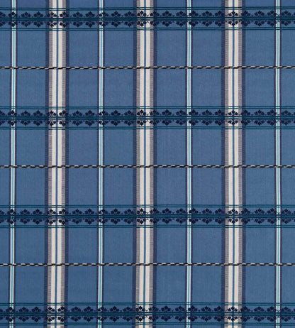 Hanover Check Fabric by Morris & Co Indigo