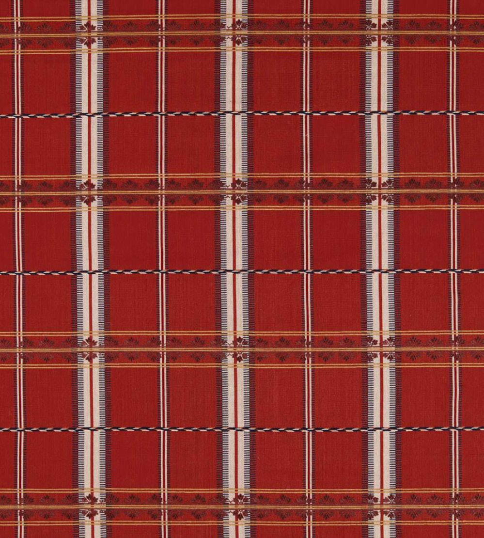 Hanover Check Fabric by Morris & Co Madder