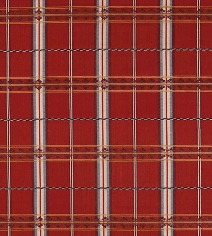 Hanover Check Fabric by Morris & Co Madder