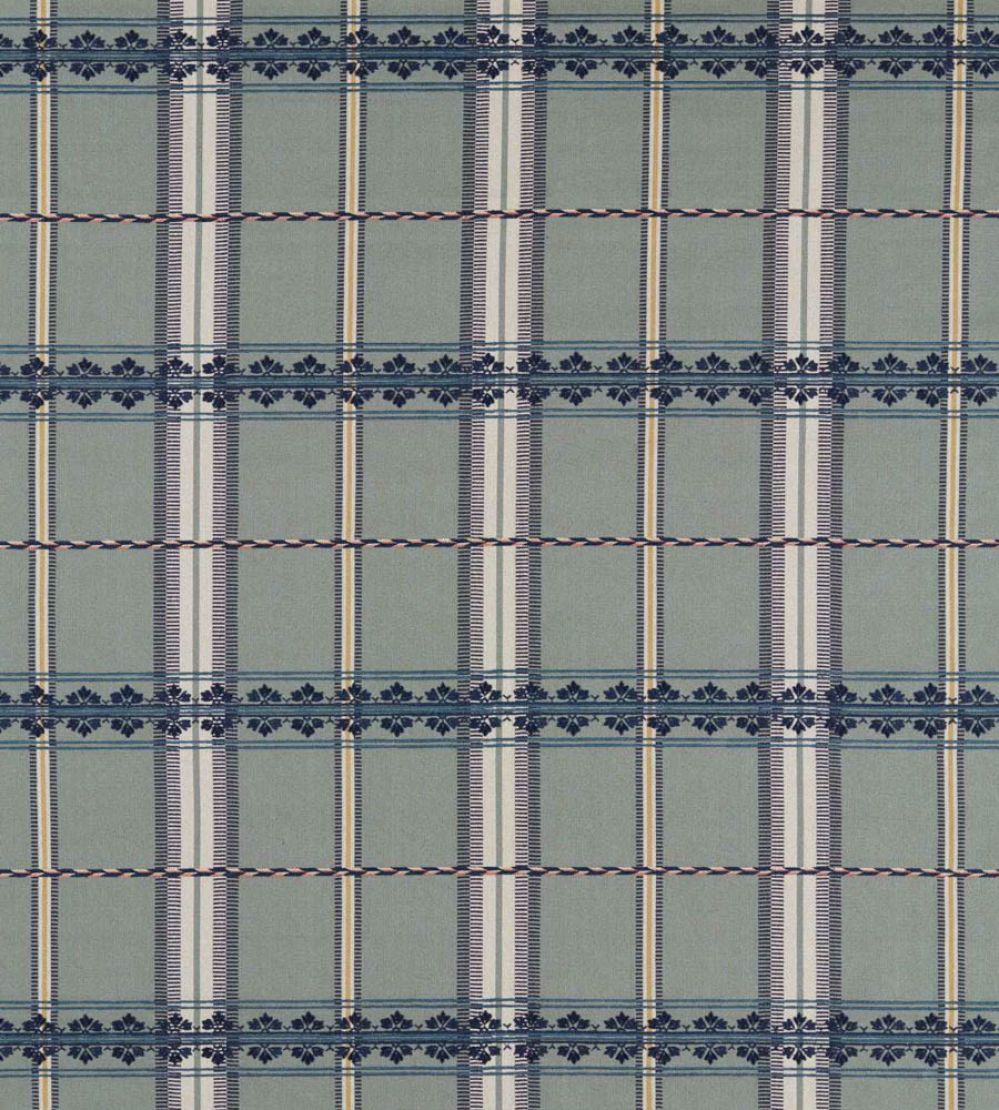 Hanover Check Fabric by Morris & Co Teal/Indigo