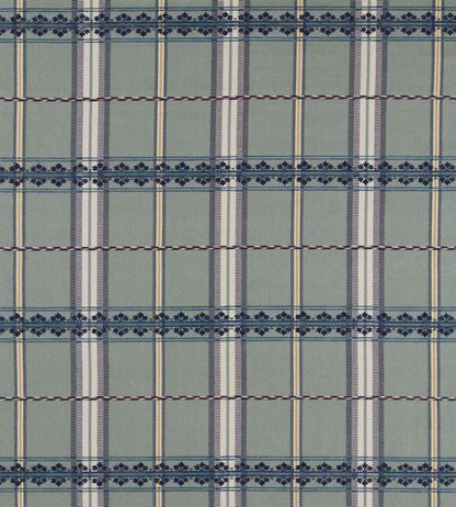 Hanover Check Fabric by Morris & Co Teal/Indigo