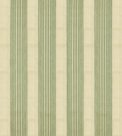 Hanover Stripe Fabric by Zoffany Evergreen