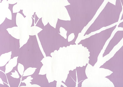 Happy Garden Background Lavender on White wallpaper by Quadrille