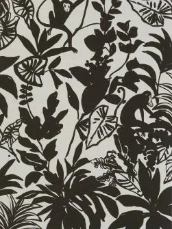 Happy Monkey Wallpaper by Pierre Frey in Noir (FP495001)