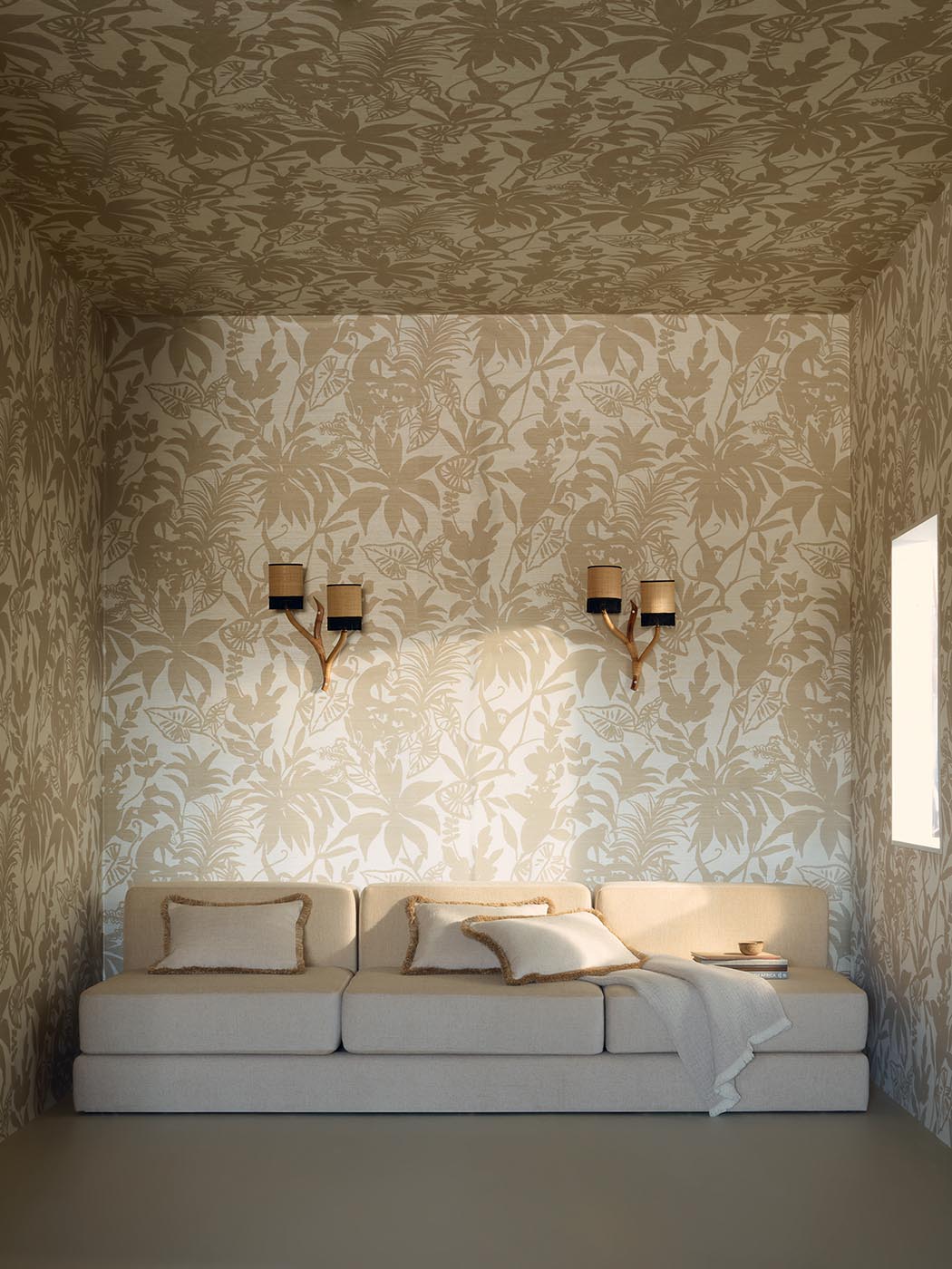 Happy Monkey Wallpaper by Pierre Frey shown in a room setting (view 1)