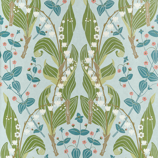 Harbor Springs Wallpaper by Thibaut in Spa Blue (T14618)