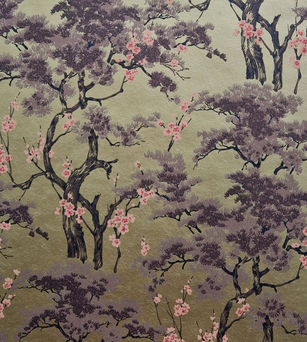 Harewood Wallpaper by 1838 Wallcoverings Gold Metallic
