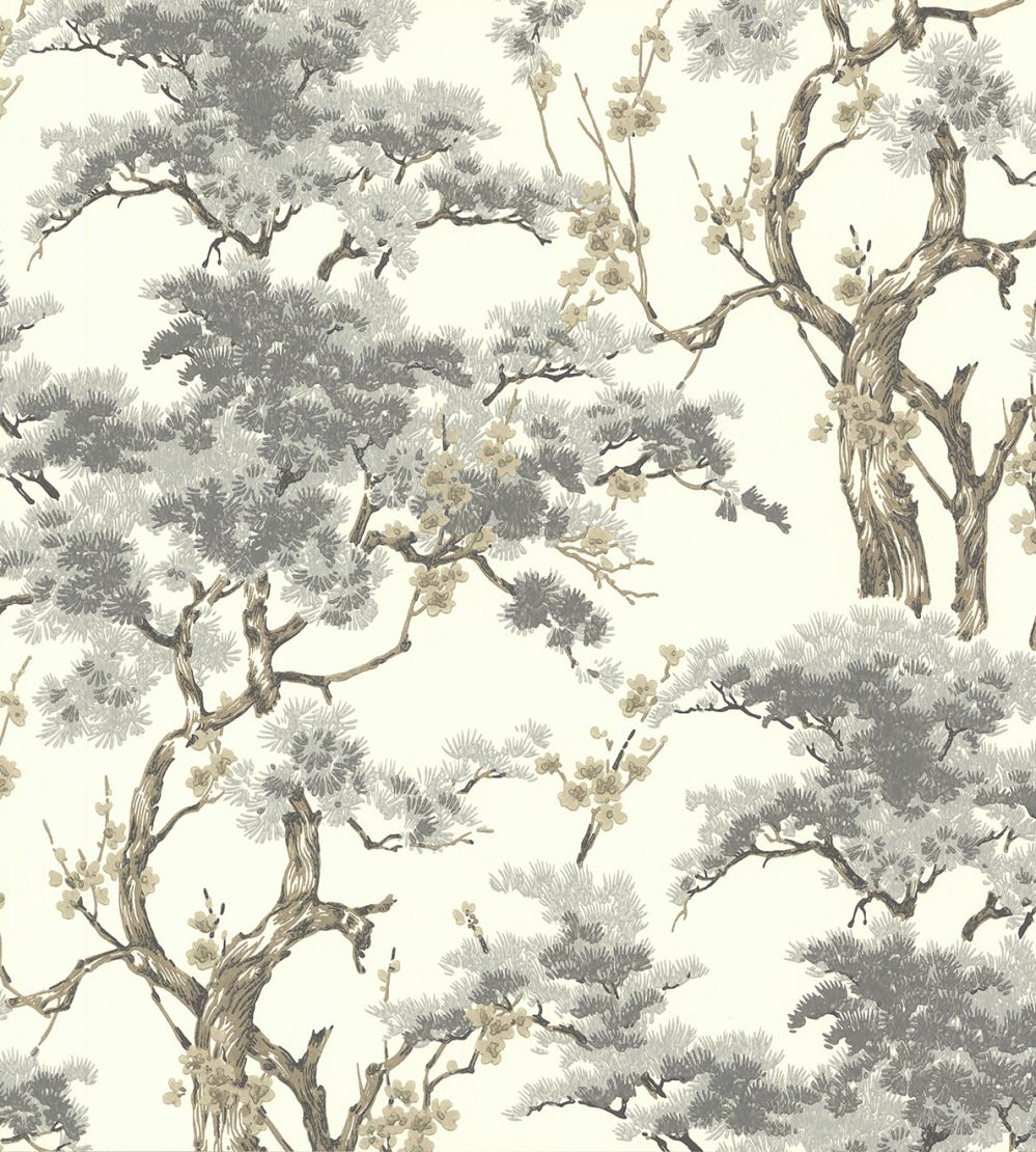 Harewood Wallpaper by 1838 Wallcoverings Grey