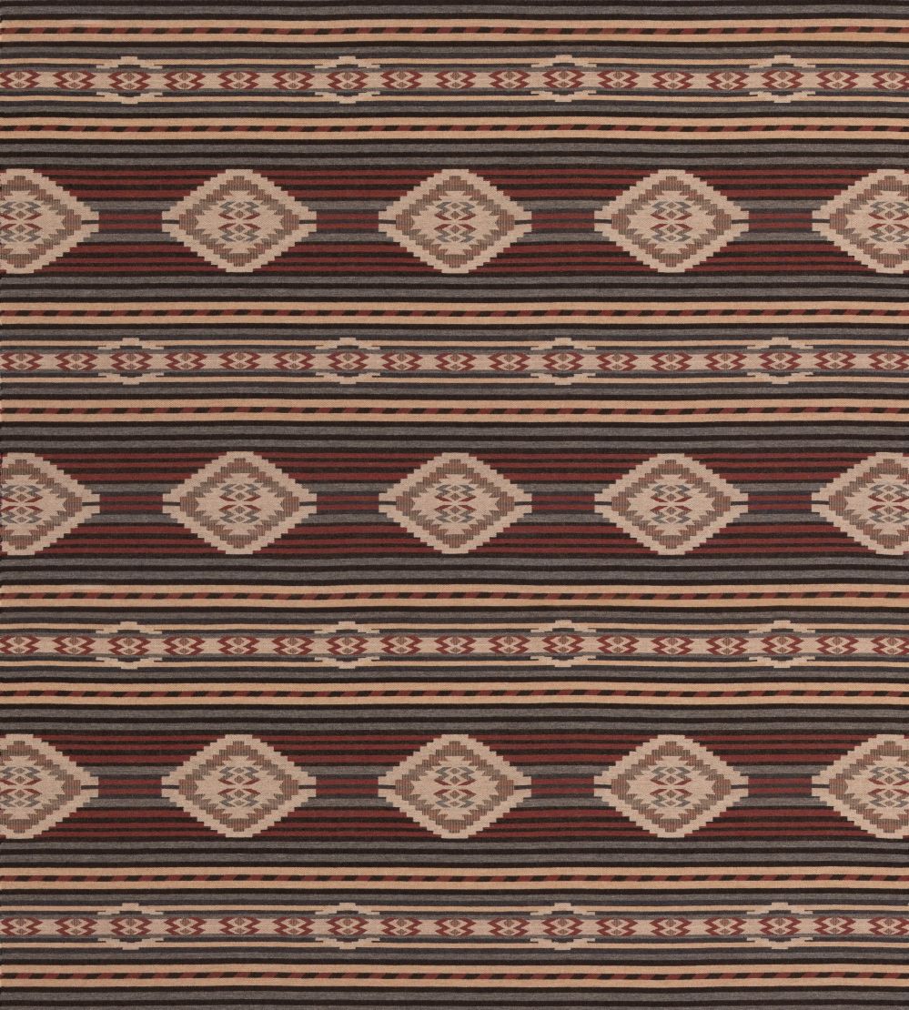 Harlech Fabric by Mulberry Home Charcoal/Red