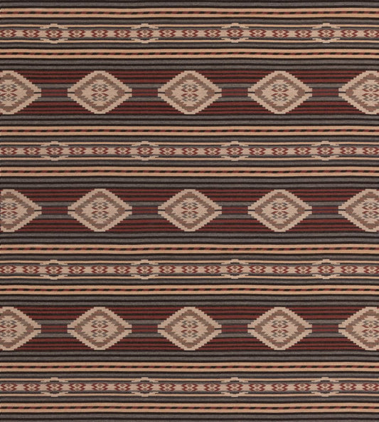 Harlech Fabric by Mulberry Home Charcoal/Red
