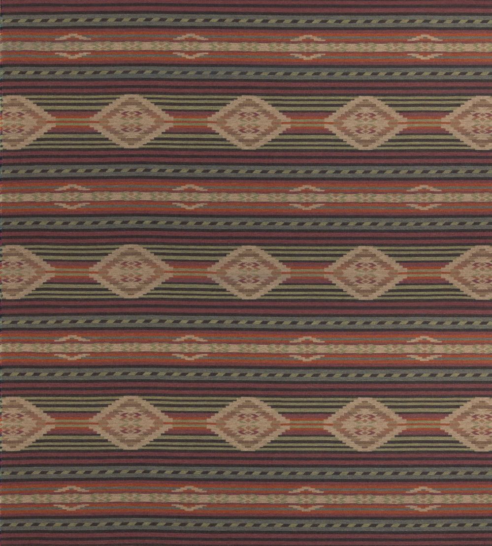 Harlech Fabric by Mulberry Home Plum/Green