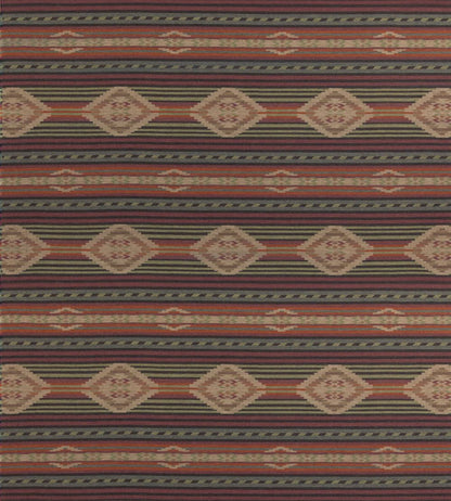 Harlech Fabric by Mulberry Home Plum/Green