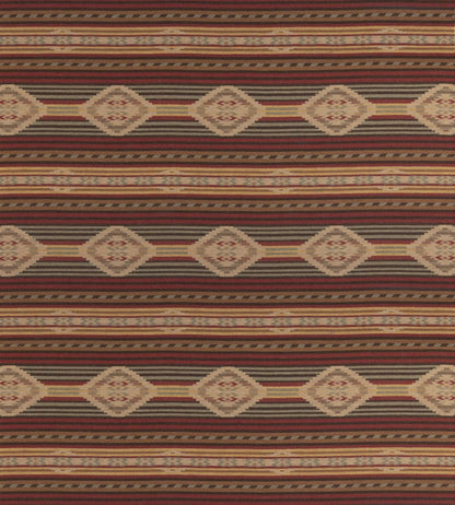 Harlech Fabric by Mulberry Home Red/Lovat/Sand