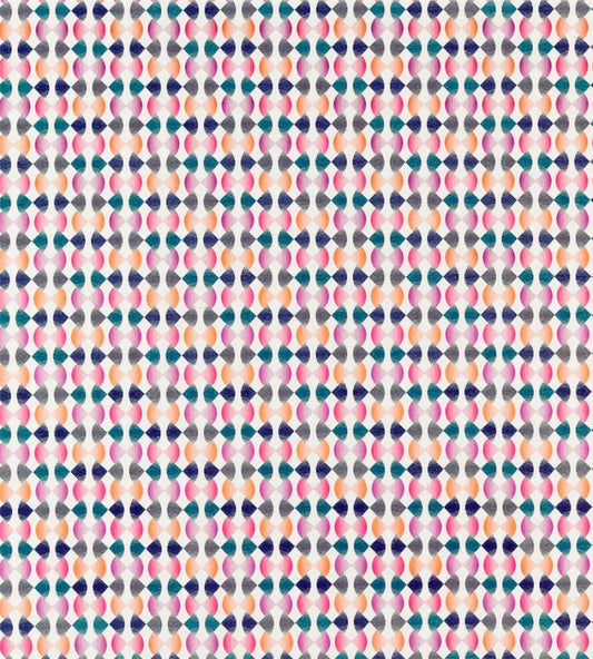 Maiolica Fabric by Harlequin Fuchsia/Mandarin/Indigo