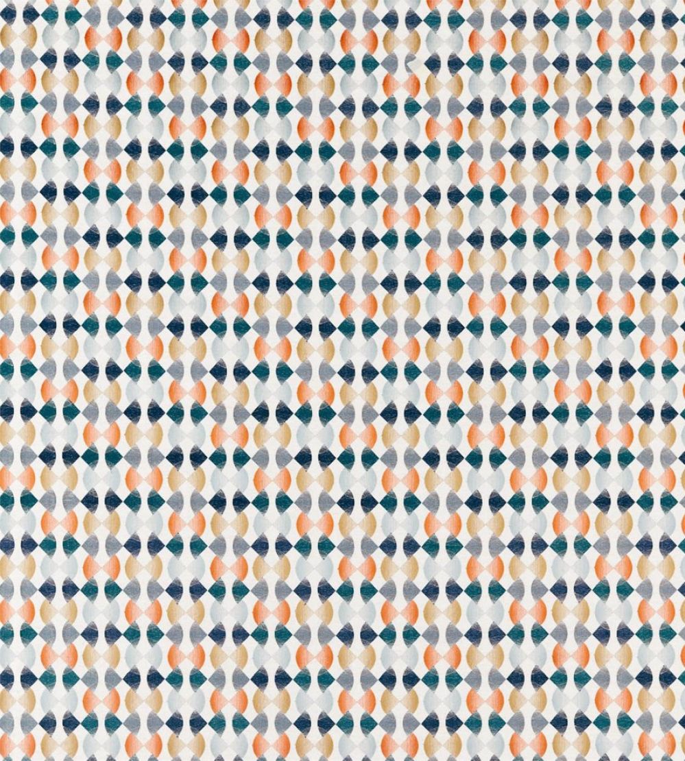 Maiolica Fabric by Harlequin Paprika/Teal/Ochre