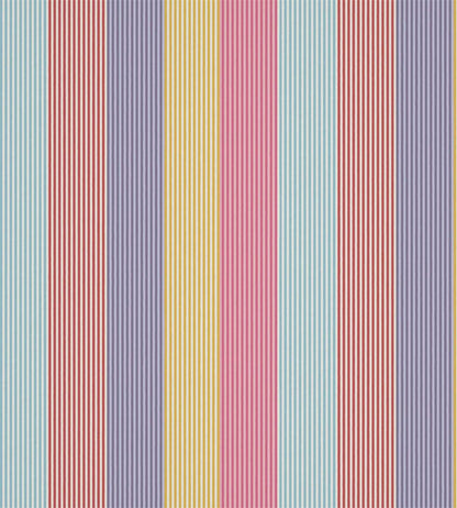 Funfair Stripe Fabric by Harlequin Grape/Cherry/Pineapple/Blossom
