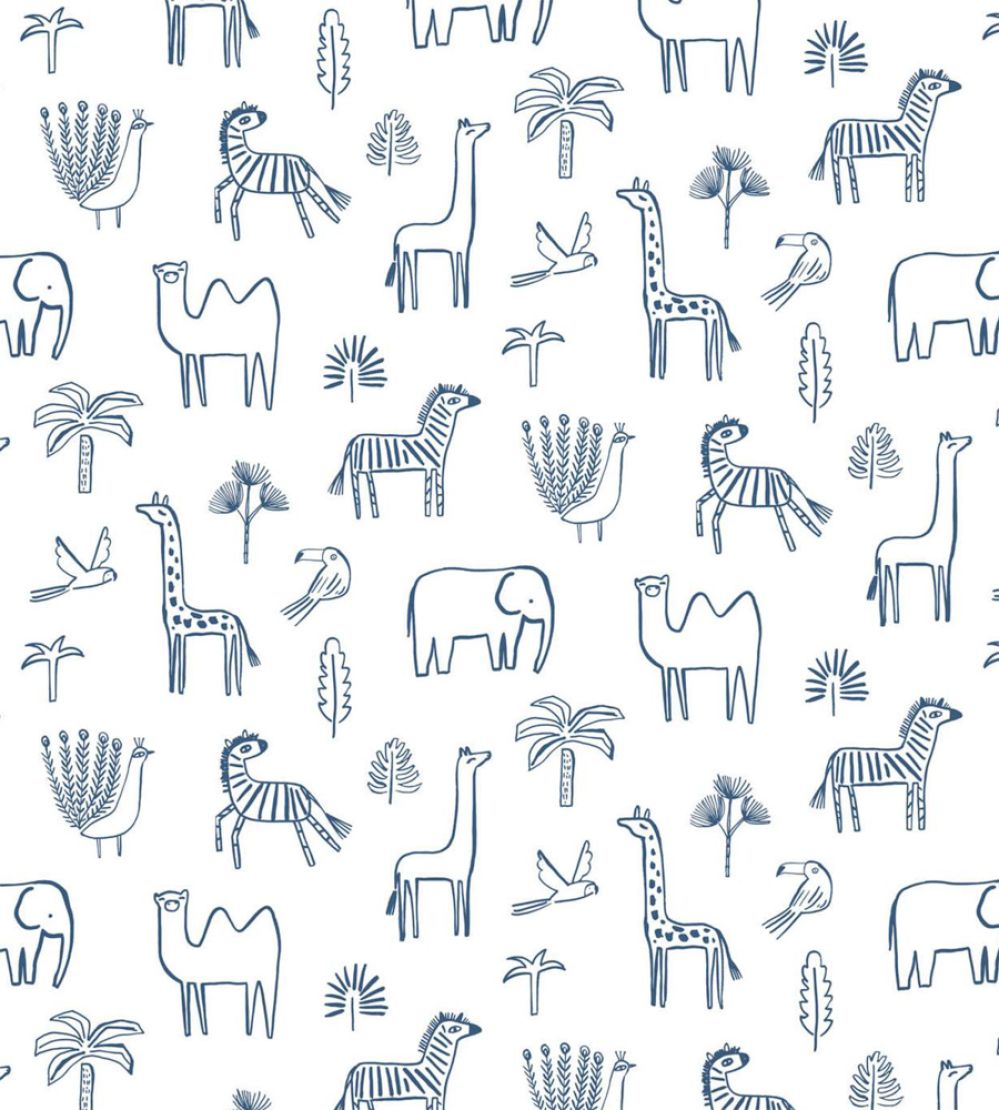 Funky Jungle Wallpaper by Harlequin Navy