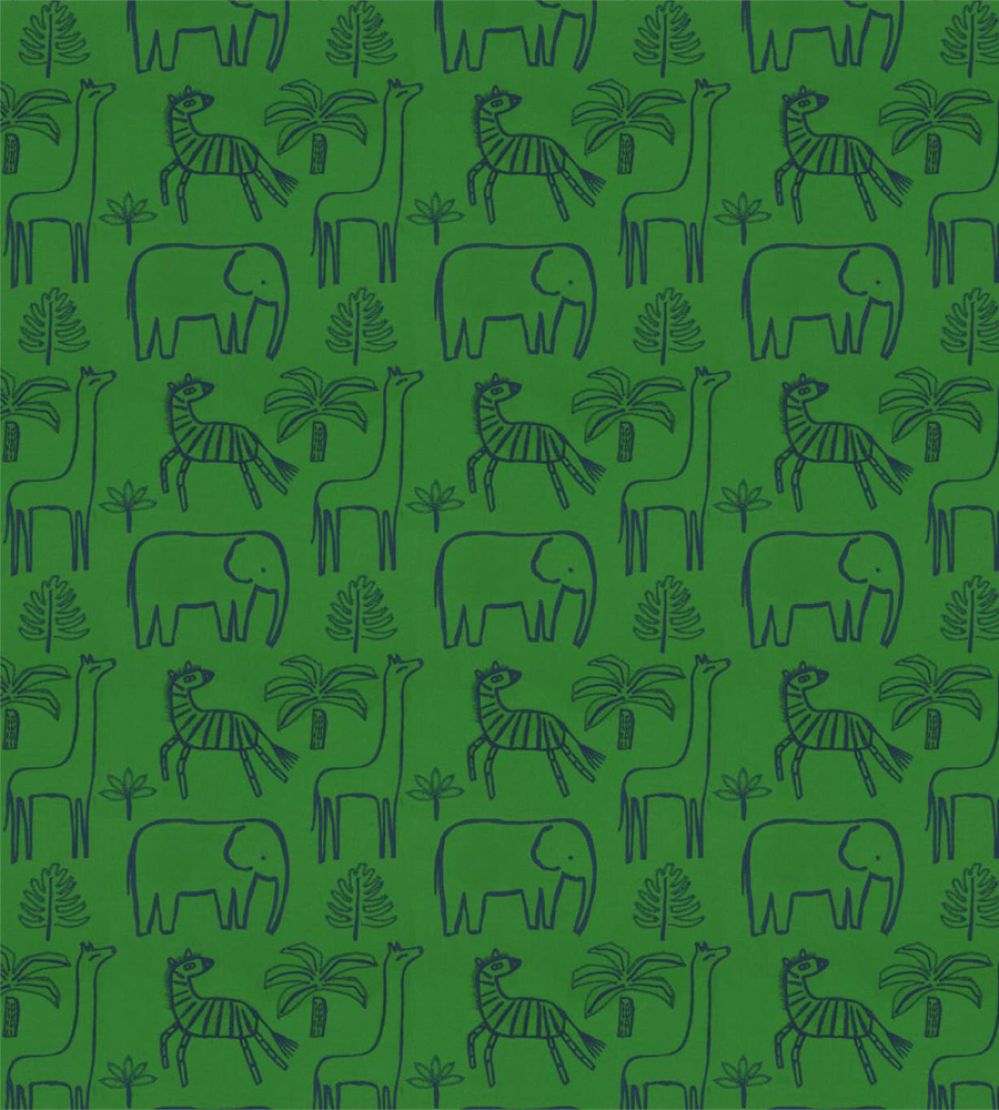 Funky Jungle Fabric by Harlequin Gecko/Cobalt