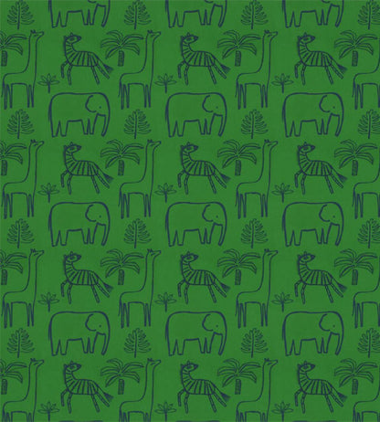 Funky Jungle Fabric by Harlequin Gecko/Cobalt