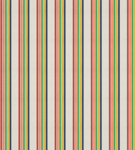 Helter Skelter Stripe Fabric by Harlequin Navy/Poppy/Apricot/Gekko
