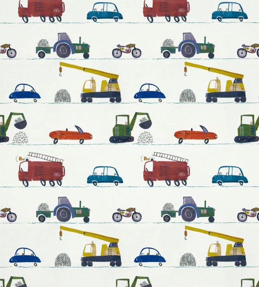 Just Keep Trucking Wallpaper by Harlequin Tomato/Marine/Gecko
