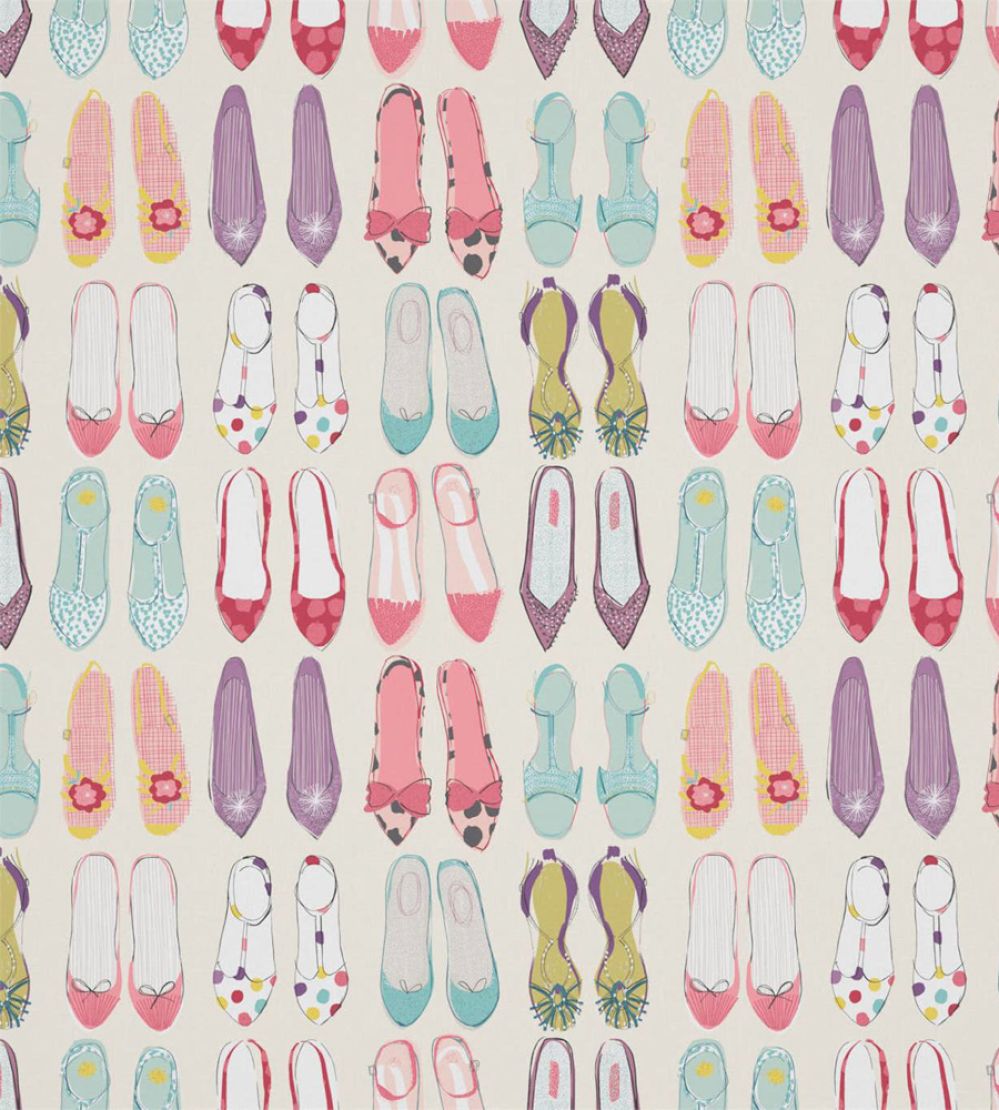 World at Your Feet Fabric by Harlequin Pebble/Blossom/Sky