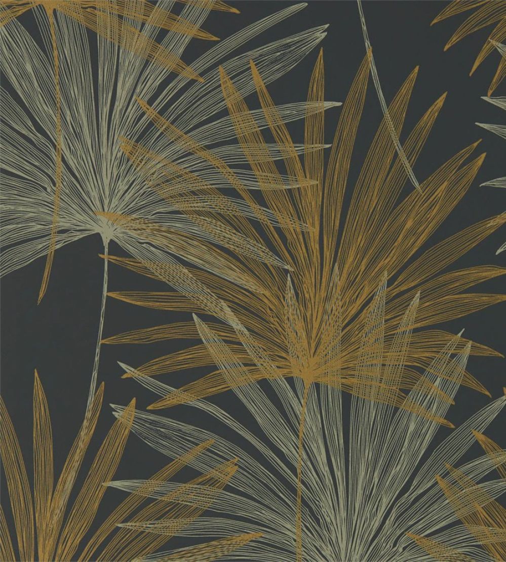 Mitende Wallpaper by Harlequin Jet/Gold