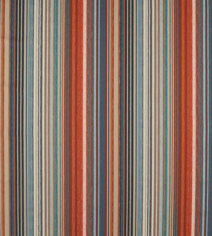 Spectro Stripe Fabric by Harlequin Teal / Sedonia / Rust