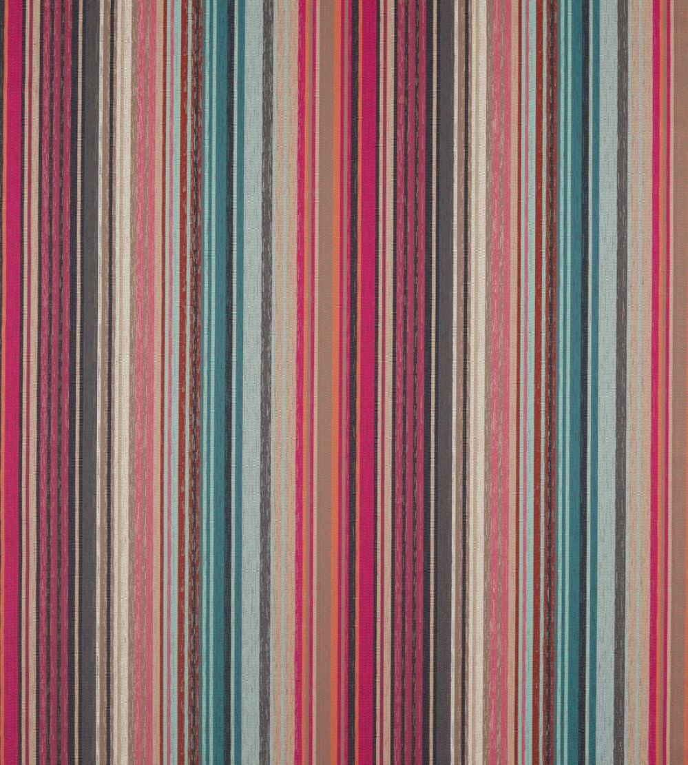 Spectro Stripe Fabric by Harlequin Cerise / Marine / Coral