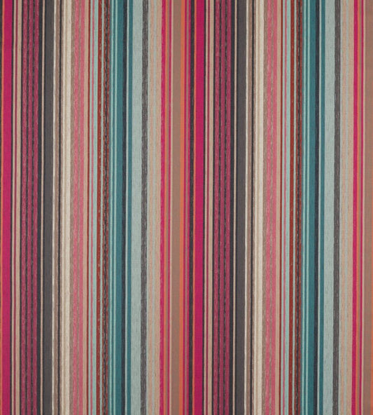 Spectro Stripe Fabric by Harlequin Cerise / Marine / Coral