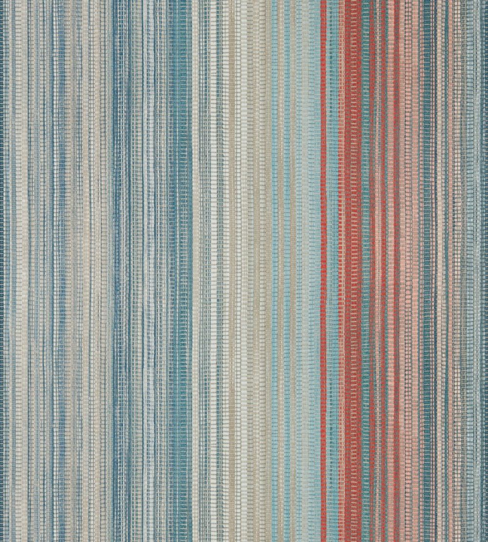 Spectro Stripe Wallpaper by Harlequin Teal / Sedonna / Rust