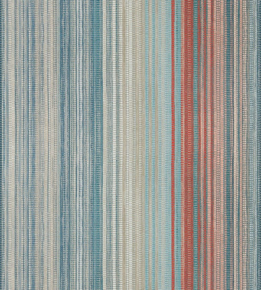 Spectro Stripe Wallpaper by Harlequin Teal / Sedonna / Rust