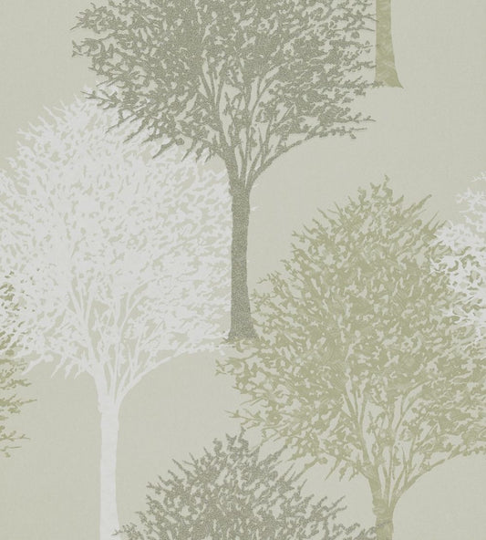 Entice Wallpaper by Harlequin Silver Sparkle/Putty/White