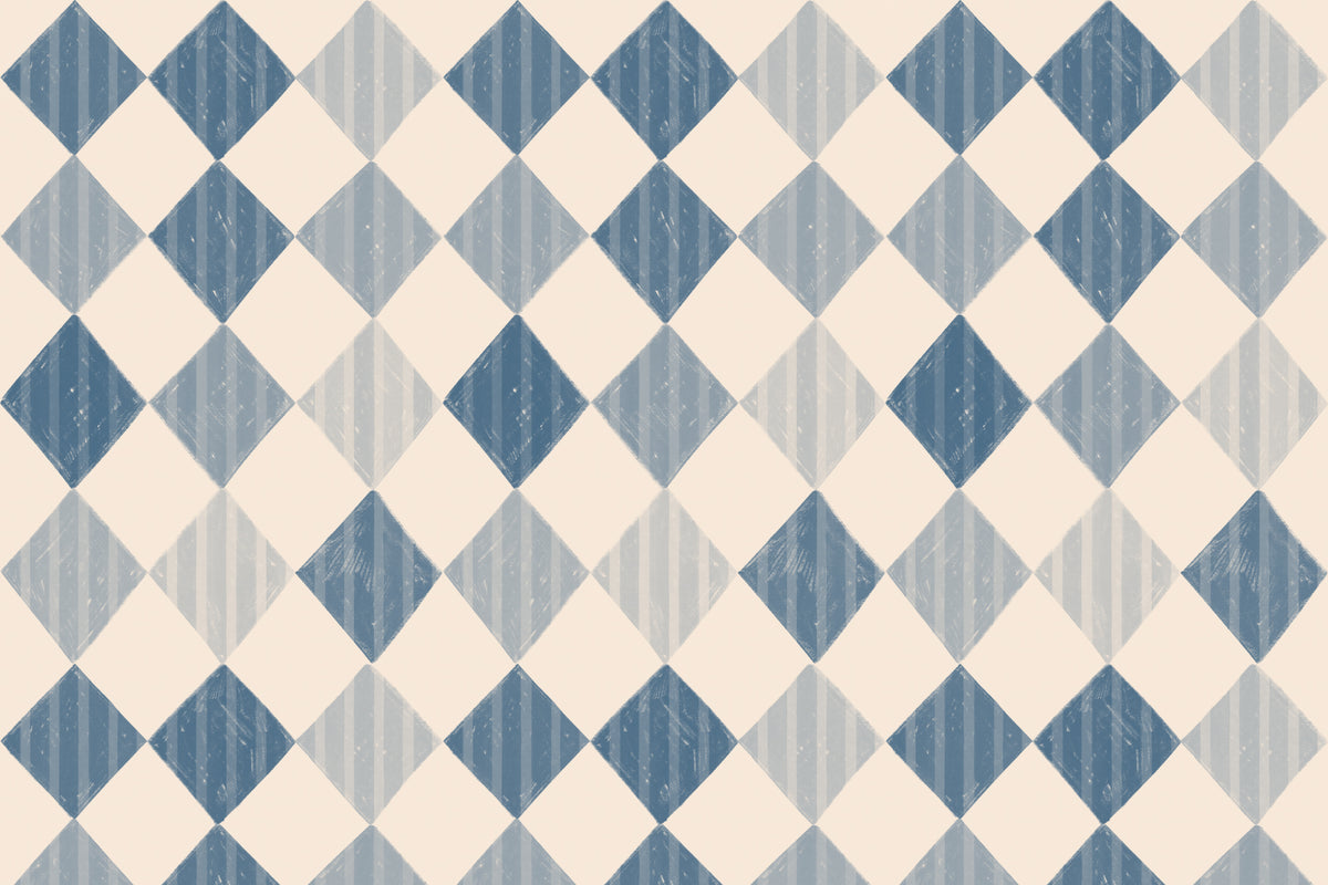 Harlequin Blue mural by Hovia