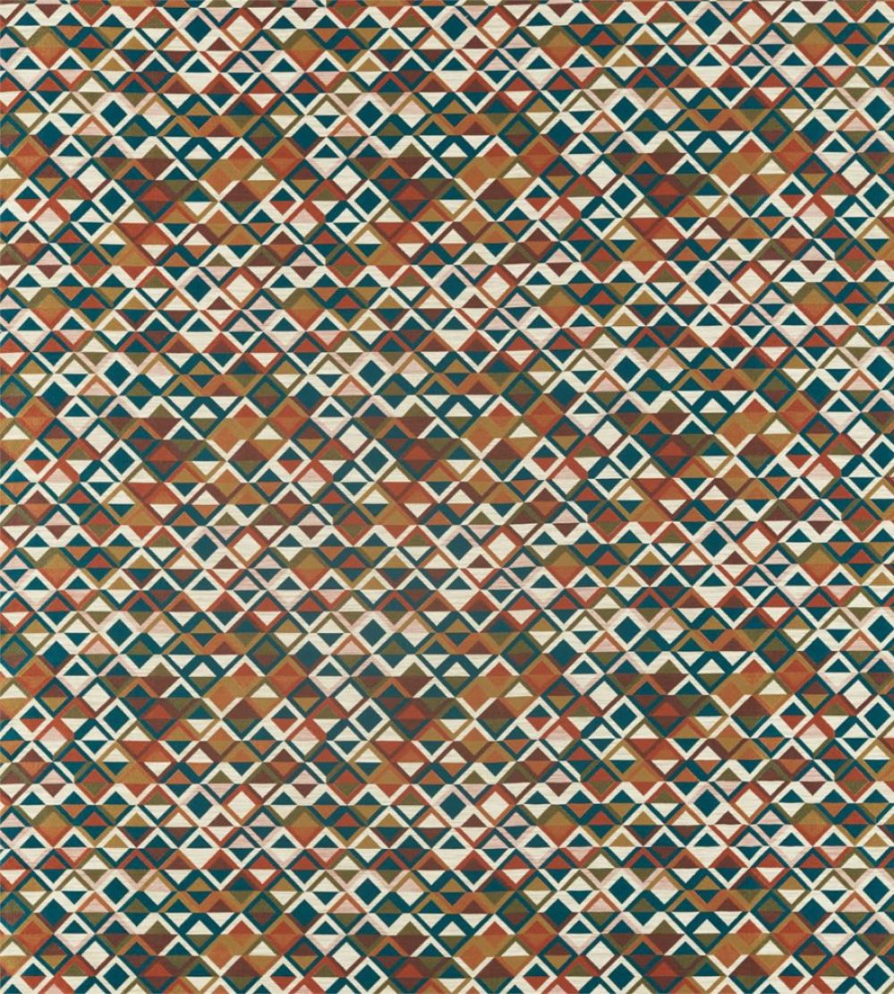 Boka Fabric by Harlequin Sapphire/Russet/Gold