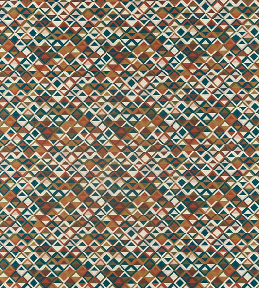 Boka Fabric by Harlequin Sapphire/Russet/Gold