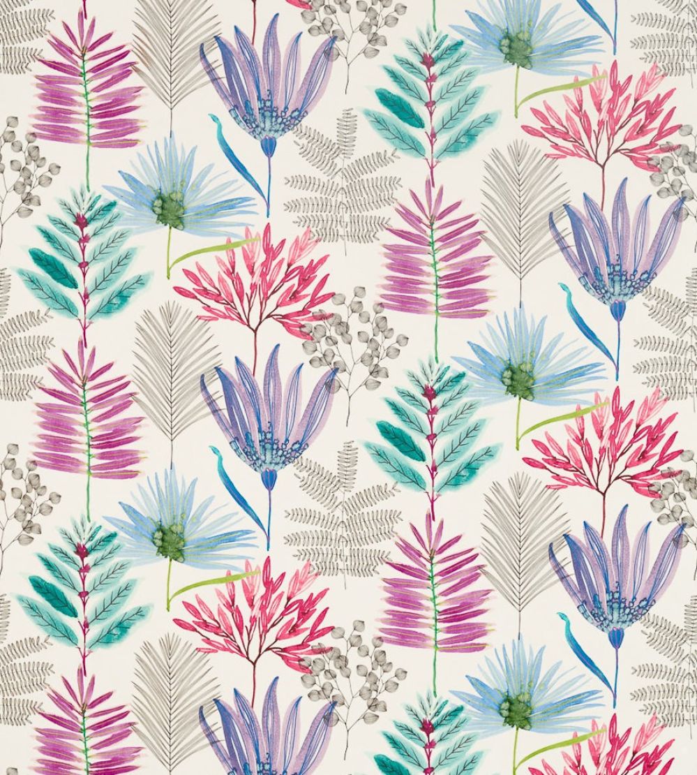 Yasuni Fabric by Harlequin Cerise/Lagoon