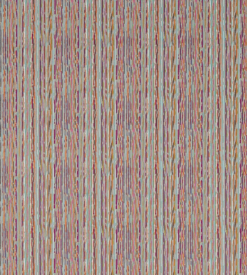 Nuru Fabric by Harlequin Contract Fuchsia/Teal/Mink
