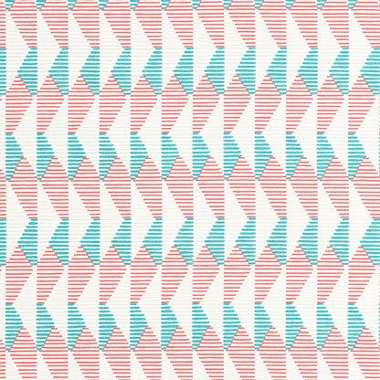 Harper Fabric by Thibaut in Capri & Coral (W81600)