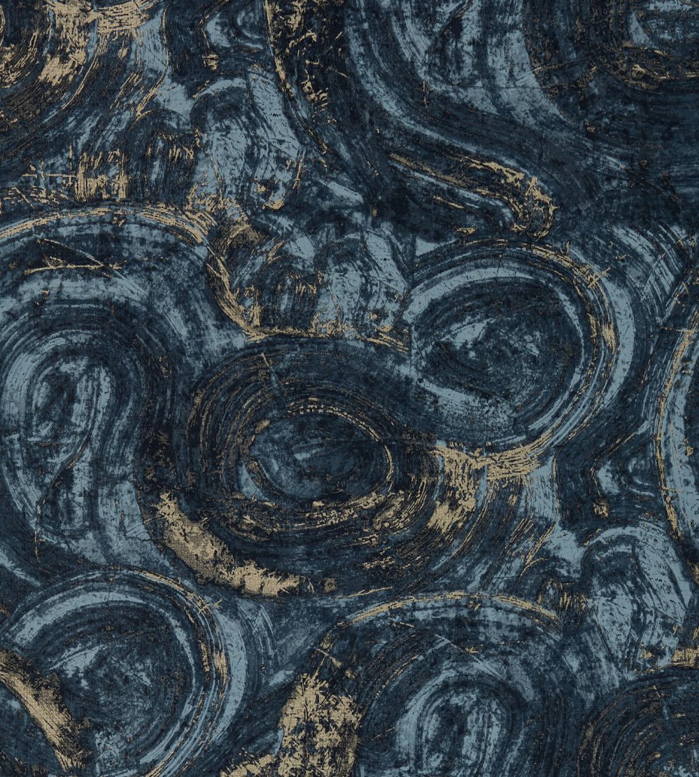 Hatoum Wallpaper by Clarke & Clarke Ink/Gilver