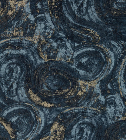 Hatoum Wallpaper by Clarke & Clarke Ink/Gilver