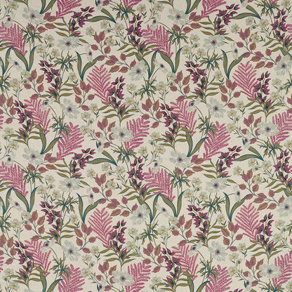 Hazelbury Coral linen fabric by Clarke & Clarke