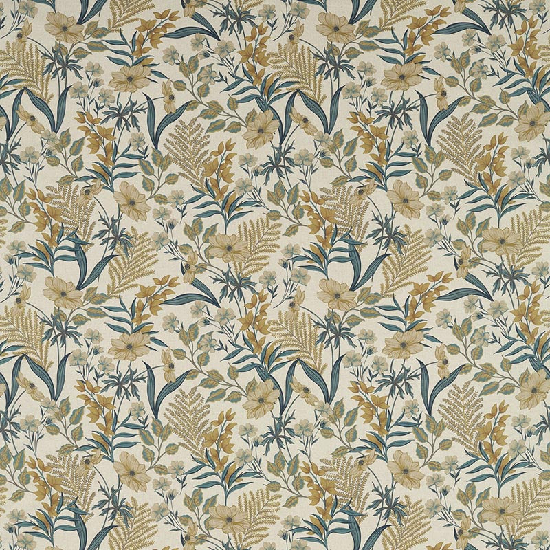 Hazelbury Ochre linen fabric by Clarke & Clarke