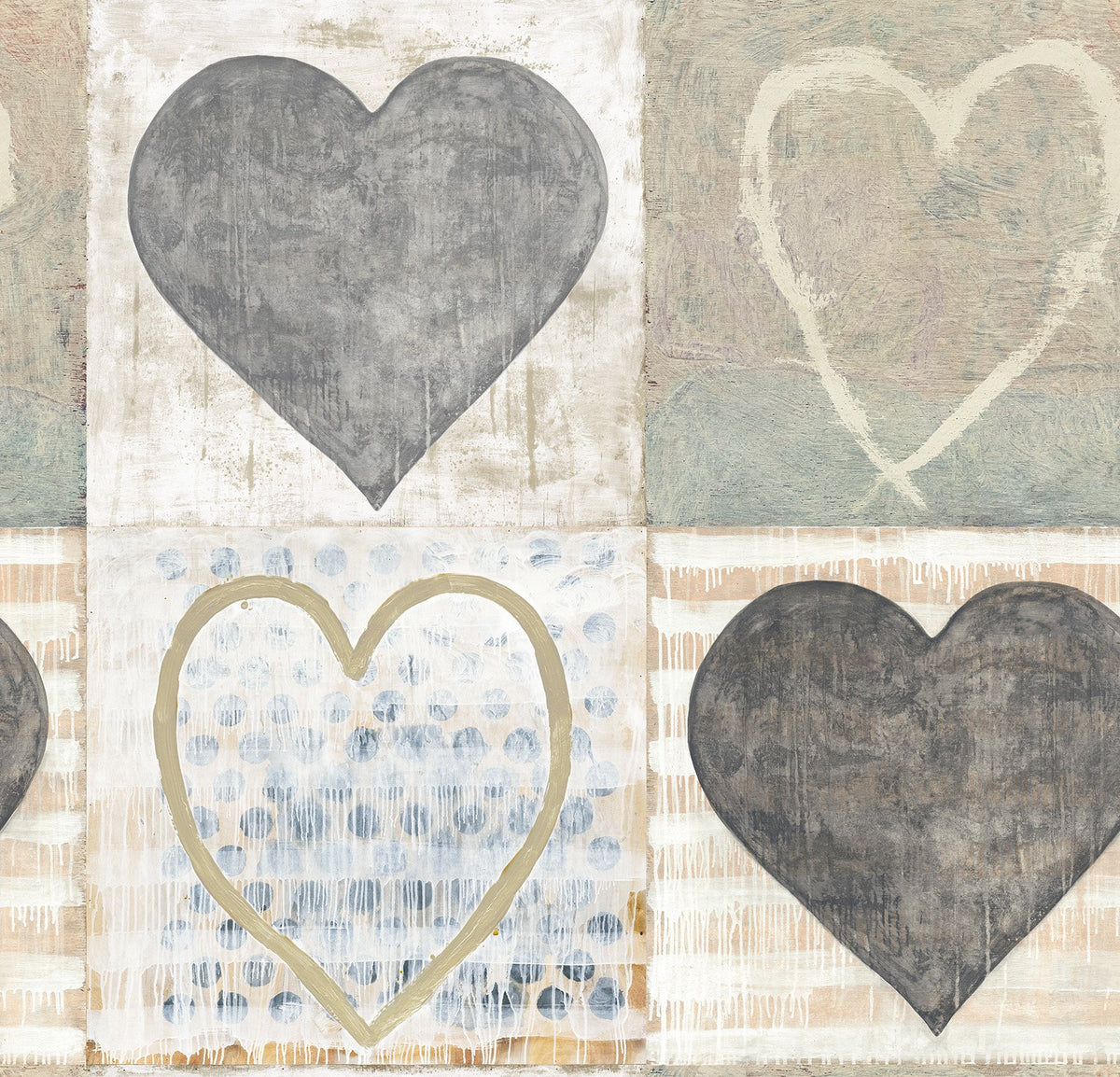 Heart Taupe, Blue wallpaper by MINDTHEGAP