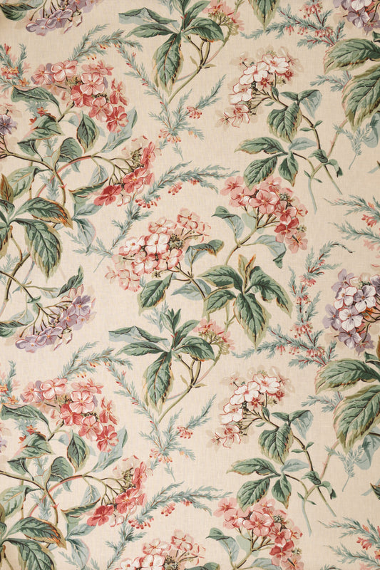 Heather & Hortensia Fabric by Jean Monro in Pink/Purple