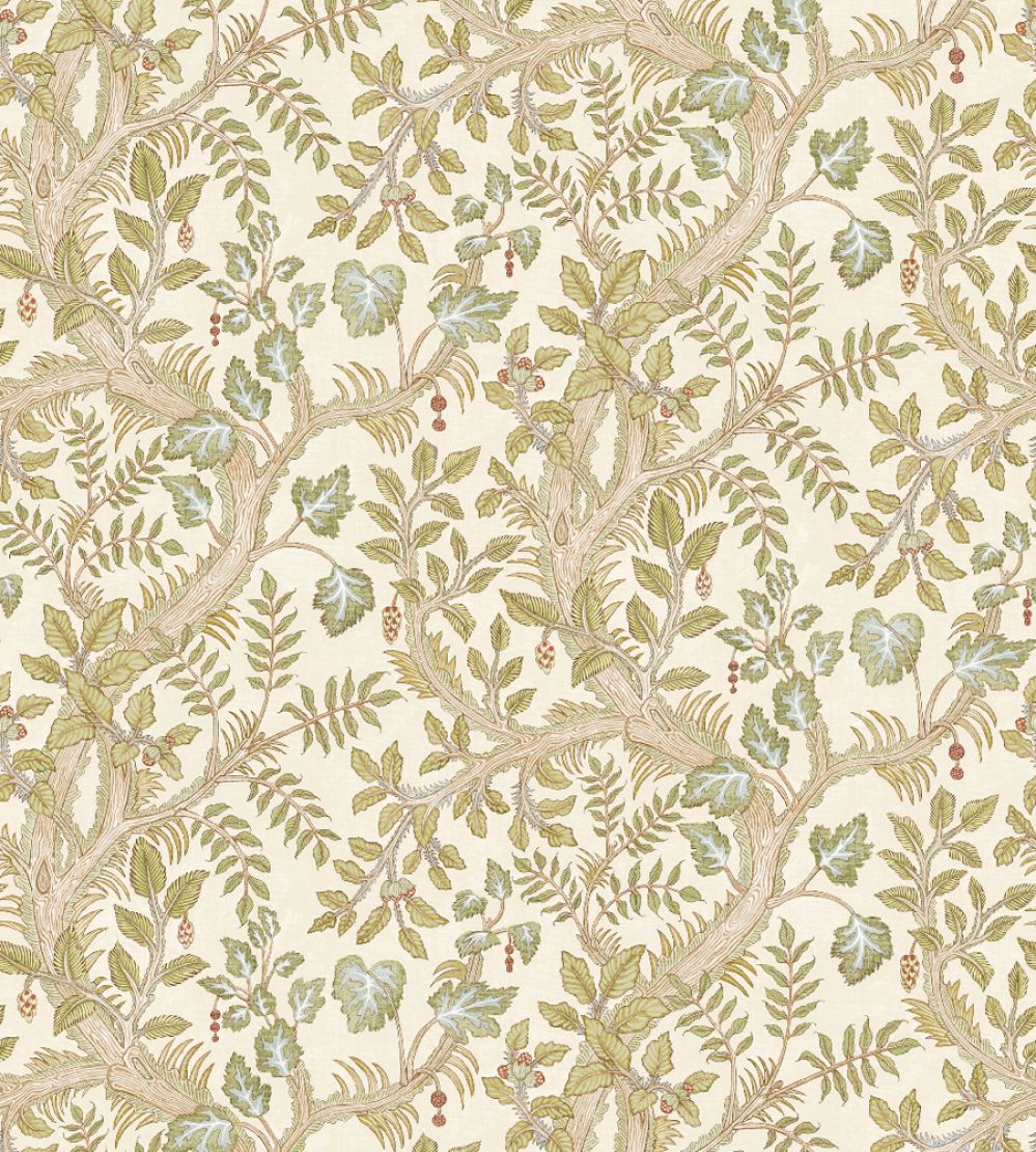 Hedgerow Wallpaper by Josephine Munsey Cream and Olive
