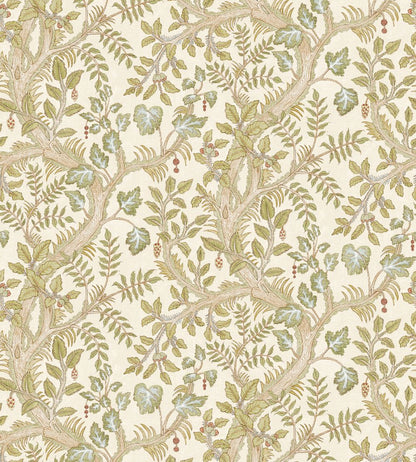 Hedgerow Wallpaper by Josephine Munsey Cream and Olive