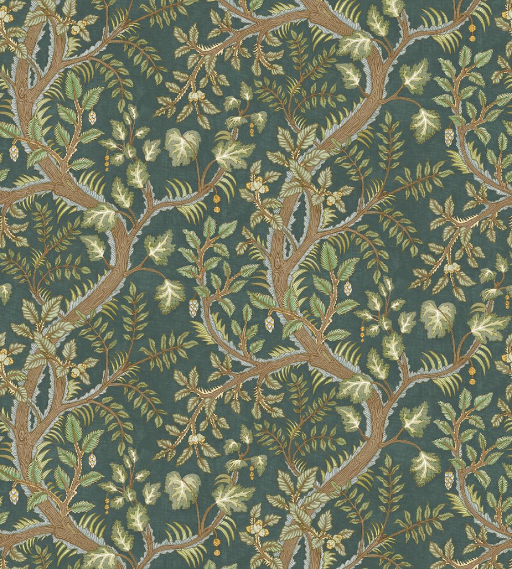 Hedgerow Wallpaper by Josephine Munsey Teal